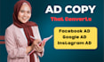 write high converting ad copy as your copywriter
