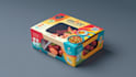 custom food box packaging design and 3d mockup