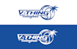 design summer beach volleyball logo