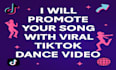 promote your song with viral tiktok dance video