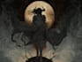 draw dark art illustration with engraving style