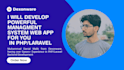 develop custom management system web app in PHP and laravel