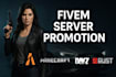 do fivem server promotion, fivem game ads, rust dayz, promotion active fivem