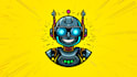 create modern geek robot logo with unique t shirt design
