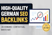 do HQ german SEO contextual backlinks on de websites