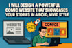 create a stunning cartoon comic web anime website that showcases your creativity