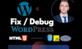debug and fix wordpress issues