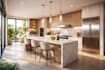do kitchen interior design and 3d rendering