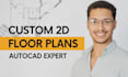 draft 2d cad drawings for realtors using autocad