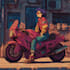 draw retro cyberpunk anime illustration