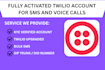 provide voip setup with active did numbers for calls and SMS