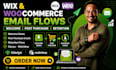 setup welcome series post purchase emails retention flows for woocommerce wix
