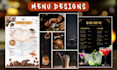 do food menu pricing design restaurant menu design coffee cafe menu digital menu