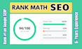 setup rank math plugin and do on page SEO