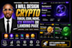 design a professional crypto token, coin, meme, ico website