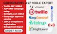 setup twilio ringcentral a2p 10dlc gohighlevel and IVR phone system