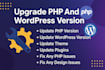 update wordpress plugin php version as plugin developer