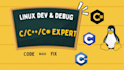 develop or fix c, cpp, c sharp and  linux programs or scripts
