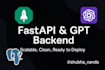 build a django, fastapi backend with postgresql and openai