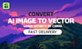 convert your ai image or raster design to high quality vector using affin
