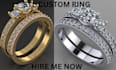 sculpt custom jewelry ring design, 3d stl ring model, engagement ring 3d model