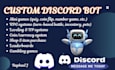develop a custom discord game bot with mini games and economy system discord js