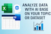 analyze data based on your topic with ai