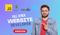 do custom responsive website development as full stack mern developer react js