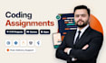 do coding assigned tasks, game and app development projects in cpp, python, java
