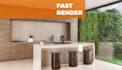design a 3d kitchen with rhino and enscape render