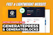design responsive modern generatepress pro website with generateblocks pro