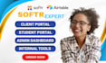 design dashboard, internal tool analytics admin portal with airtable softr glide