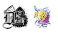 design skull graffiti logo with typography vector illustration