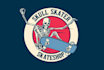 draw professional vintage skull alien skateboard logo design
