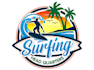 create wonderful surfing logo design