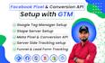 setup meta pixel and conversion API, fix ios 14, server side tracking with GTM