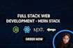 develop mern stack web as mern stack developer, full stack developer