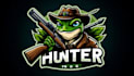 do hunter frog logo with t shirt and editable source files