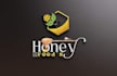 unique eye catching honey bee logo label design