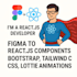 convert figma to responsive react js and  animations in UI