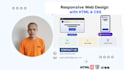 create a responsive HTML CSS javascript landing page