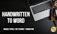 manually type handwritten notes, scanned PDF to word with formatting