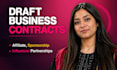 write affiliate, sponsorship, or influencer partnership contracts, or agreements