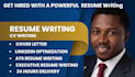 write, create, design, rewrite, edit your resume, CV, cover letter, and linkedin