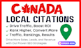 do best canada local citations for local SEO and google maps ranking