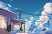 do anime background in anime style