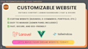 create a fully customizable website with admin dashboard