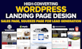 create responsive wordpress landing page in elementor for lead generation