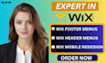 fix or redesign your wix footer menus, wix header menus, wix mobile redesign