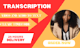 translate,transcribe your video professionally